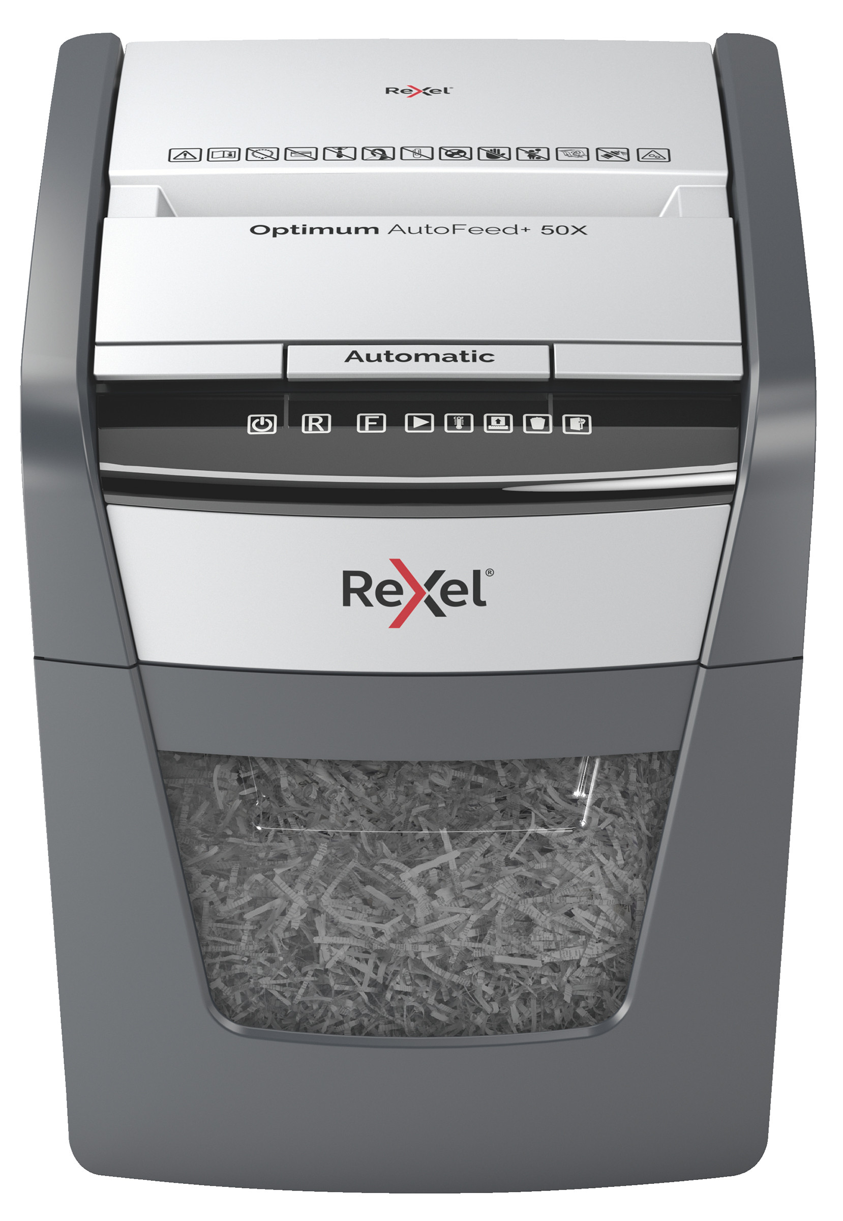 Rexel Destructeur de documents Optimum Auto+ 50X coupe croisée DIN P4 50 feuilles corbeille
