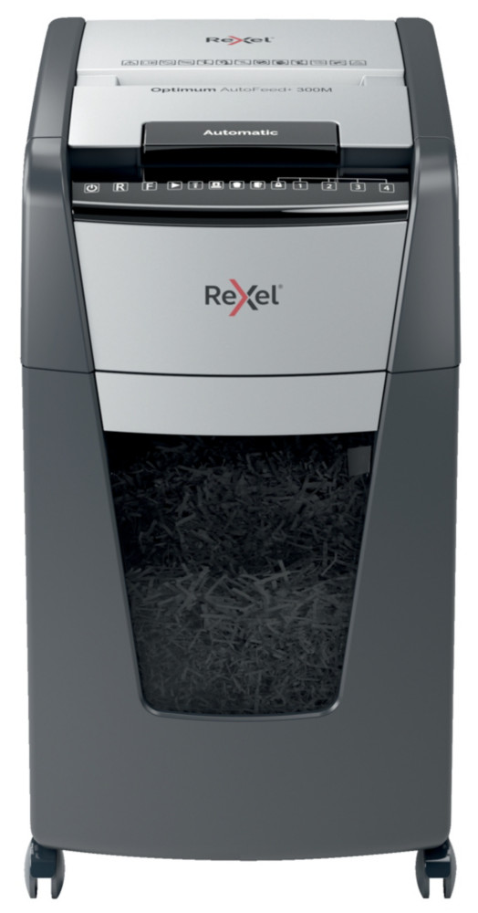 Rexel Destructeur de documents Optimum Auto+ 300M coupe micro DIN P5 - 300 feuilles - corbeille 60L