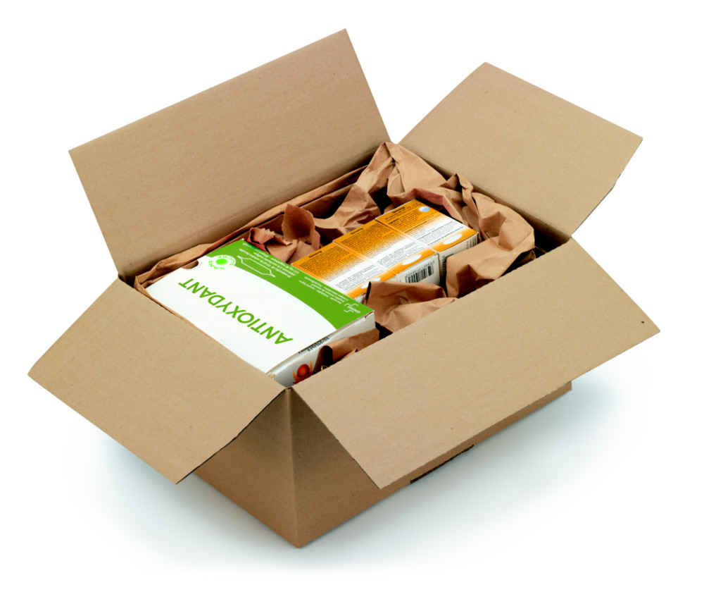 Caisse  montage instantan en carton simple cannelure brun - L.20 x l.15 x H.15 cm - Lot de 20