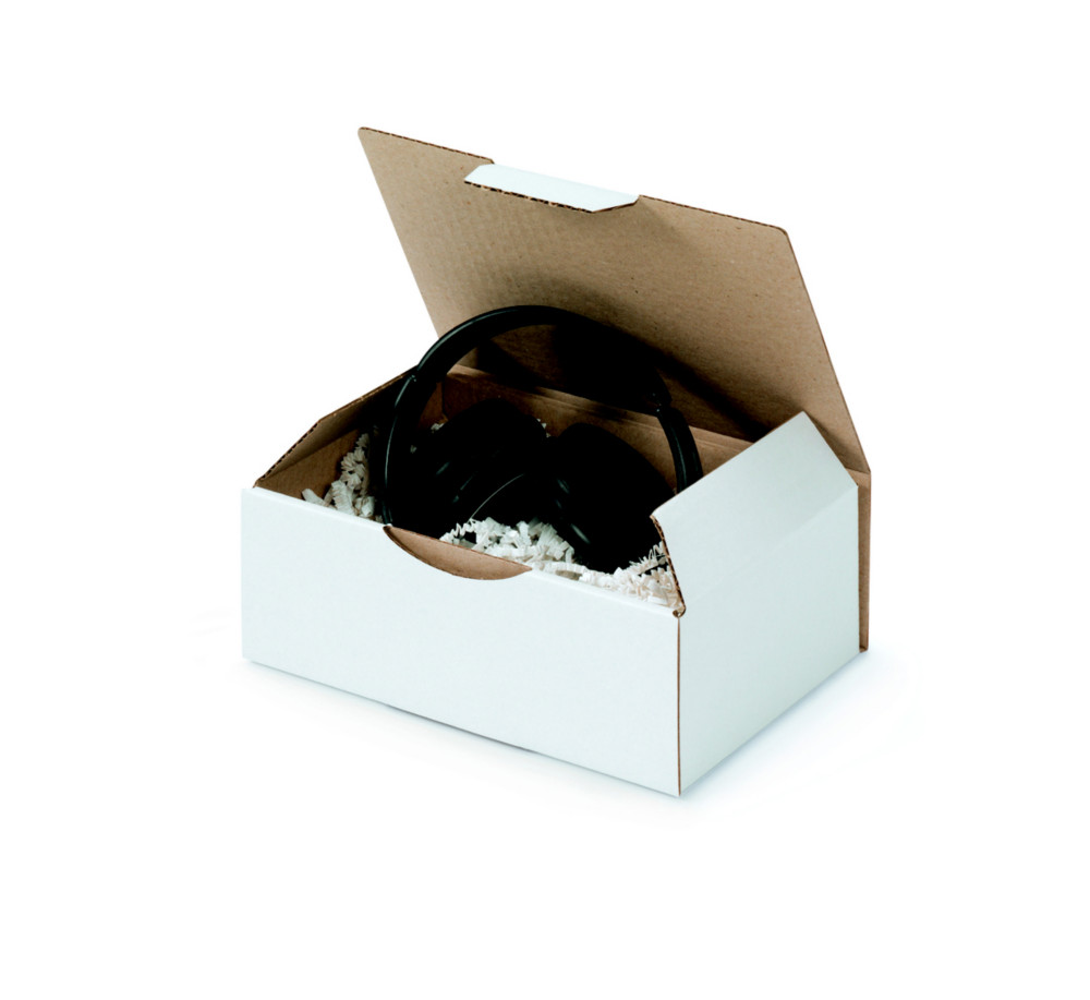 RAJA Bote d'expdition blanche en carton simple cannelure - L.20 x l.14 x H.7,5 cm - Lot de 50