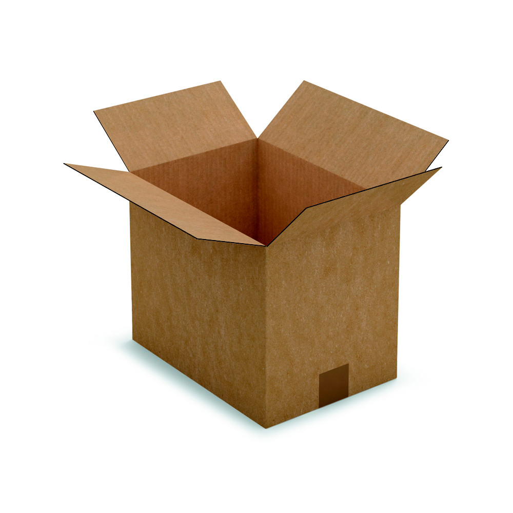 RAJA Caisse amricaine carton simple cannelure - L.31 x l.22 x H.25 cm - Kraft brun - Lot de 25