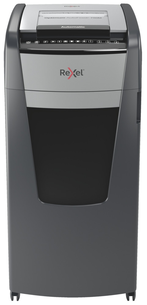 Rexel Destructeur de documents Optimum Auto+ 750M coupe micro DIN P5 - 750 feuilles - corbeille 140L