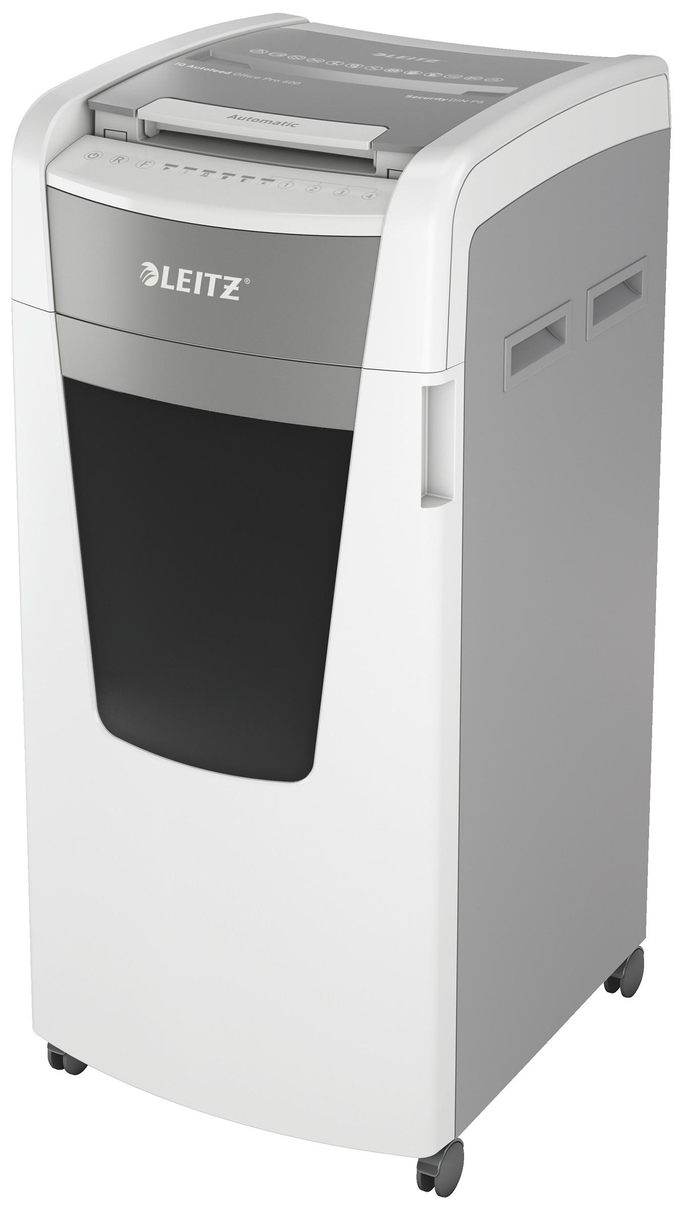 Leitz Destructeur de documents IQ Auto+ Office Pro 600 coupe micro DIN P5 - 600 feuilles - corbeille 110L