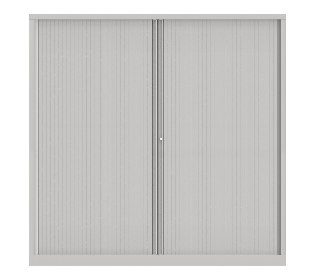 Armoire à rideaux métal Confort+ H.198 x L.180 cm - Corps Blanc - Rideaux Blanc