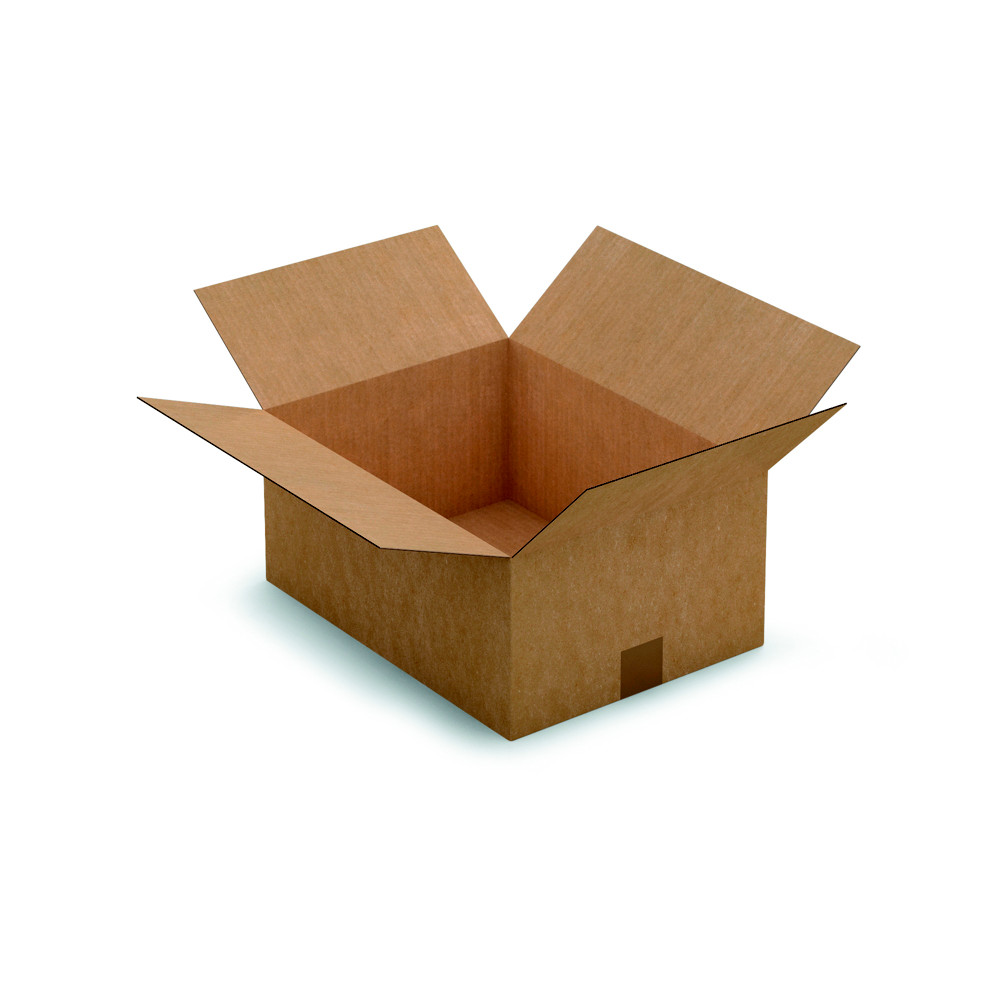 RAJA Caisse amricaine carton simple cannelure - L.40 x l.30 x H.18 cm - Kraft brun - Lot de 25