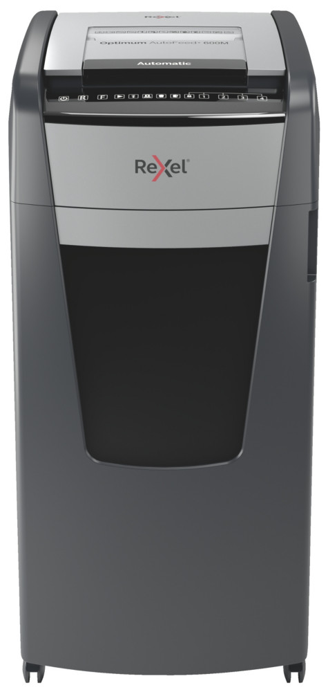 Rexel Destructeur de documents Optimum Auto+ 600M coupe micro DIN P5 - 600 feuilles - corbeille 110L