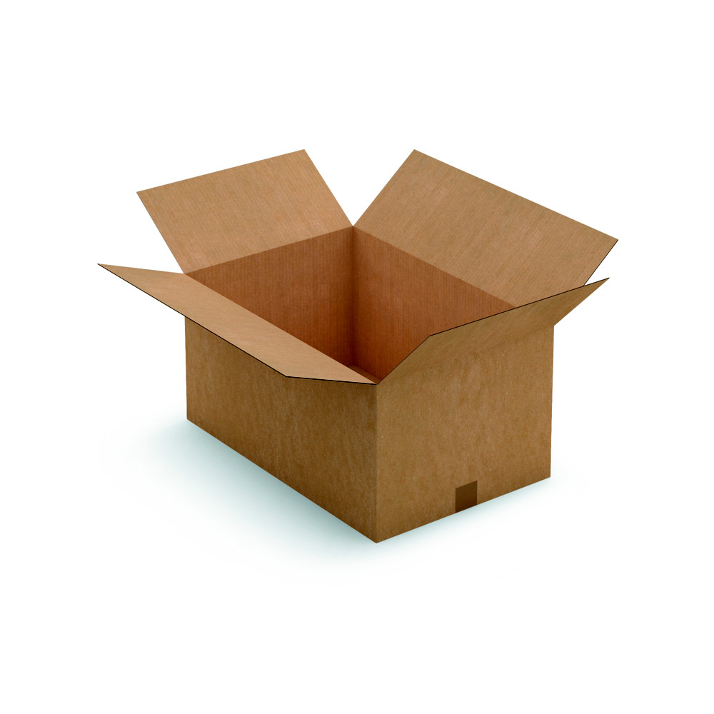 RAJA Caisse amricaine carton simple cannelure - L.60 x l.40 x H.30 cm - Kraft brun - Lot de 20