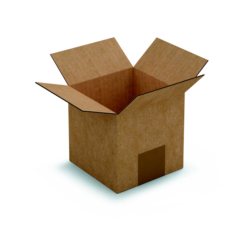 RAJA Caisse amricaine carton simple cannelure - L.12 x l.12 x H.12 cm - Kraft brun - Lot de 25