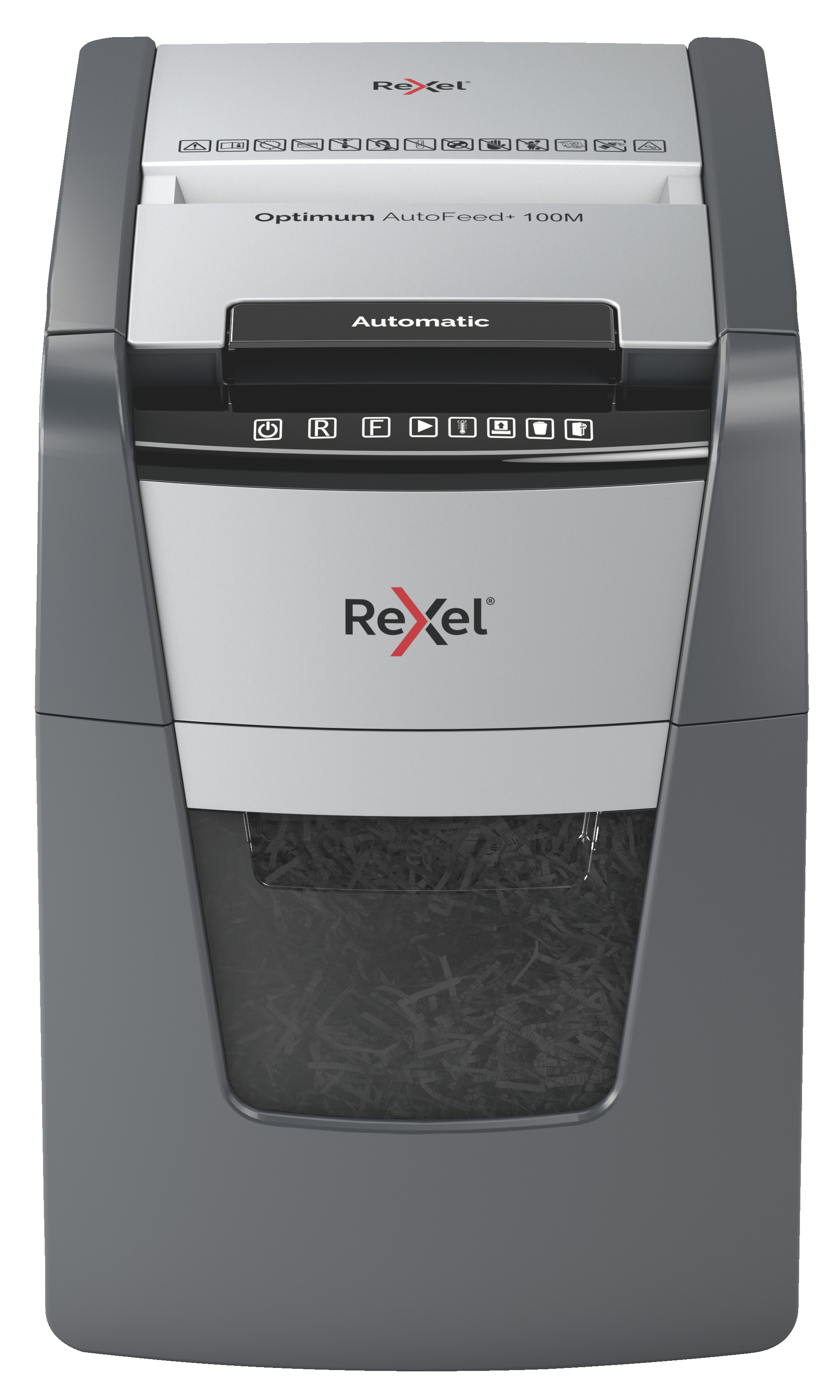 Rexel Destructeur de documents Optimum Auto+ coupe micro DIN P5 100 feuilles corbeille