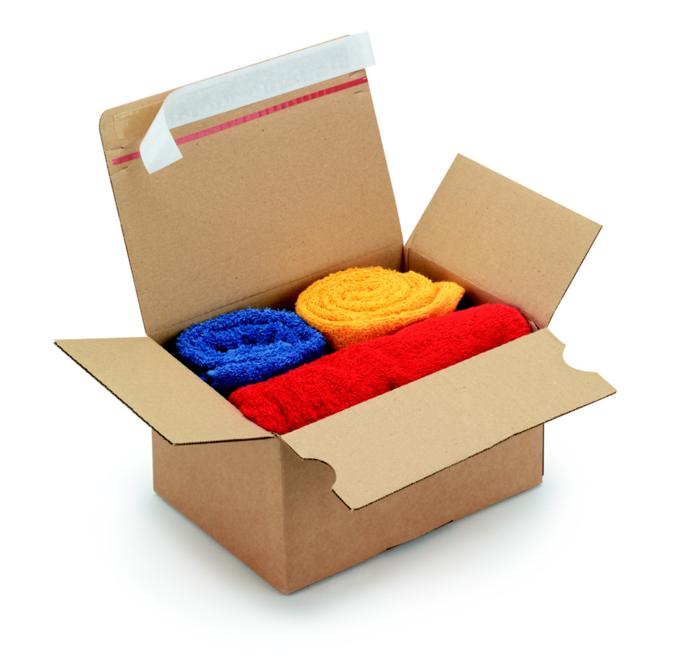 Caisse  montage instantan et fermeture adhsive en carton simple cannelure brun - L.16 x l.13 x H.7 cm - Lot de 20