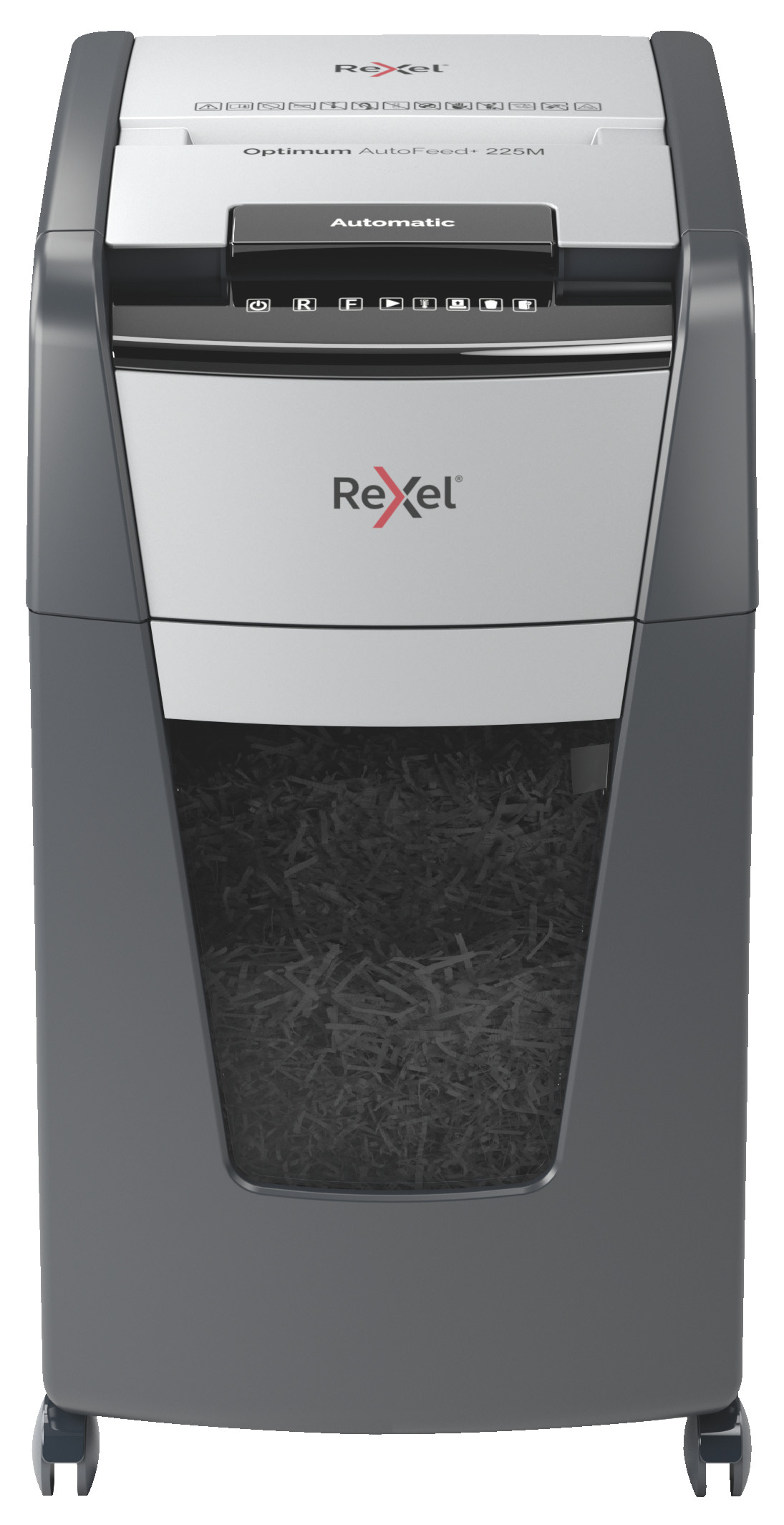 Rexel Destructeur de documents Optimum Auto+ coupe micro DIN P5 225 feuilles corbeille