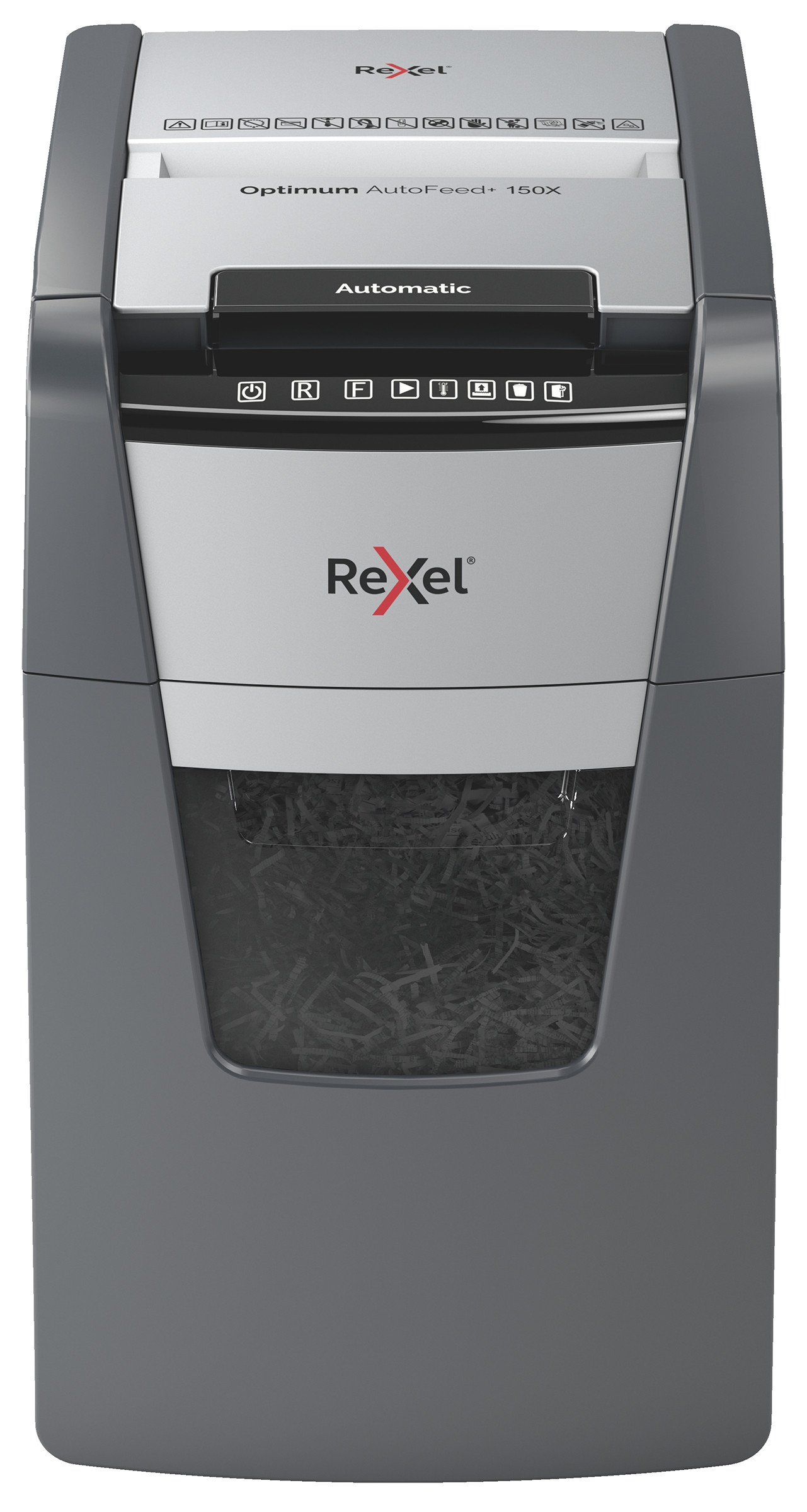 Rexel Destructeur de documents Optimum Auto+ coupe croisée DIN P4 150 feuilles corbeille