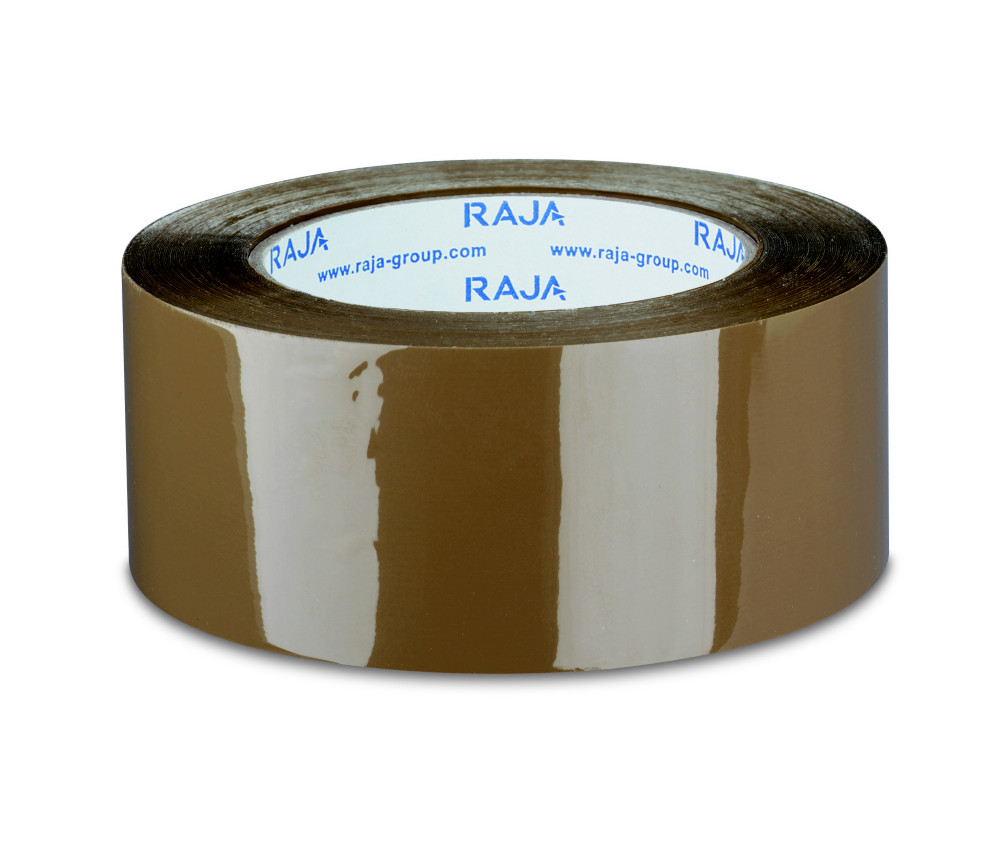 RAJA Ruban adhsif d'emballage rsistant en polypropylne silencieux 35 microns 50 mm x 100 m - Havane  - lot de 36