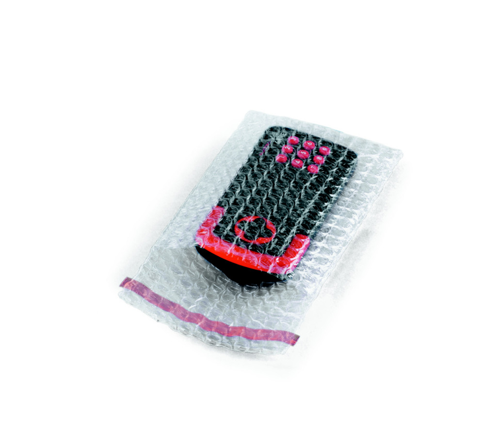 RAJA Sachet bulles avec rabat adhsif repositionnable - 12 x 18 cm - Transparent - Paquet de 600