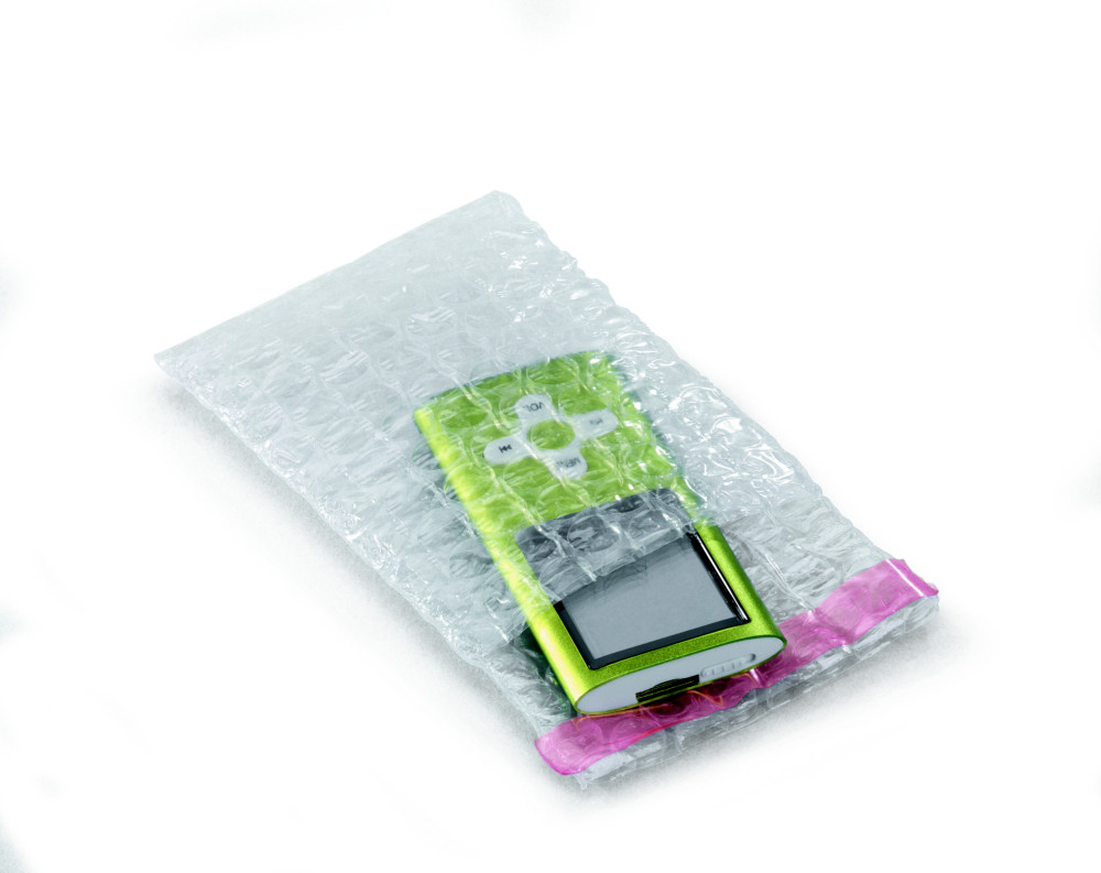 RAJA Sachet bulles avec rabat adhsif repositionnable - 10 x 12 cm - Transparent - Paquet de 600