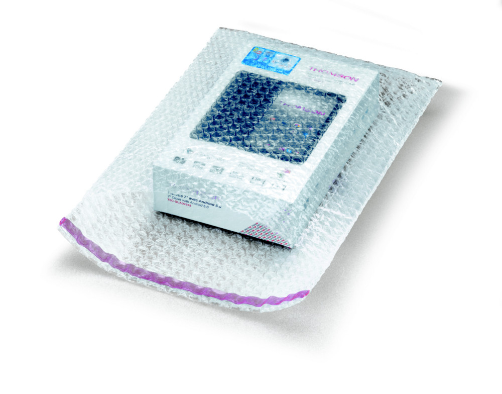 RAJA Sachet bulles avec rabat adhsif repositionnable - 25 x 30 cm - Transparent - Paquet de 200
