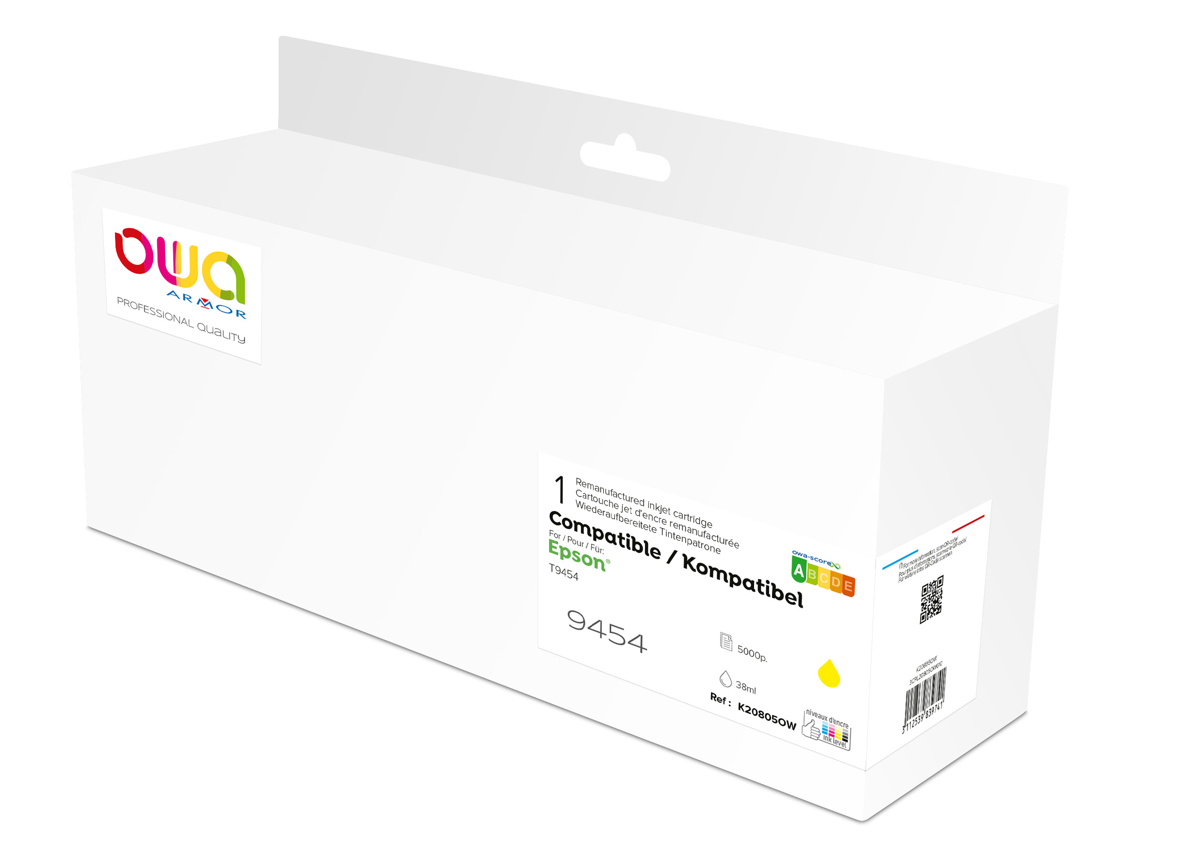 OWA Cartouche d'encre compatible EPSON T9454 - K20805OW - Jaune