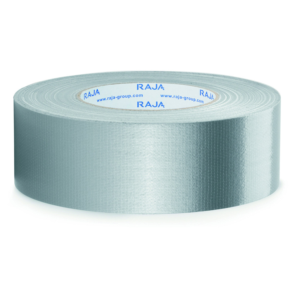 RAJA Ruban adhsif toile brillant tanche 50 mm x 51 m - Gris - Lot de 3