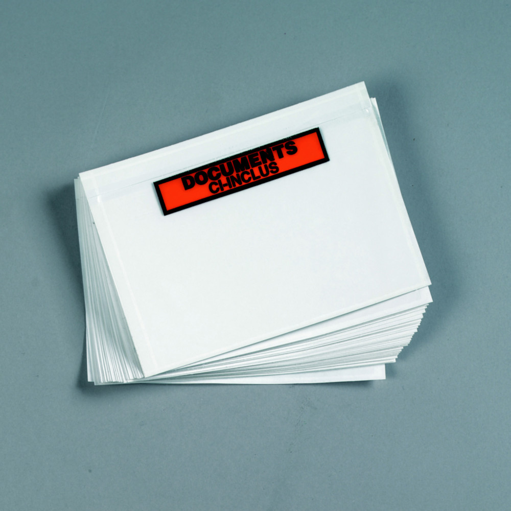 RAJA Pochette porte-documents Eco adhsive - Documents ci-inclus- l.int.165 x H.115 cm - Pour format A4 pli en 4 - Lot de 1000