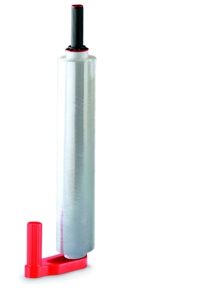 RAJA Drouleur manuel de film tirable - Pour bobines 45 et 50 cm - Plastique - Rouge