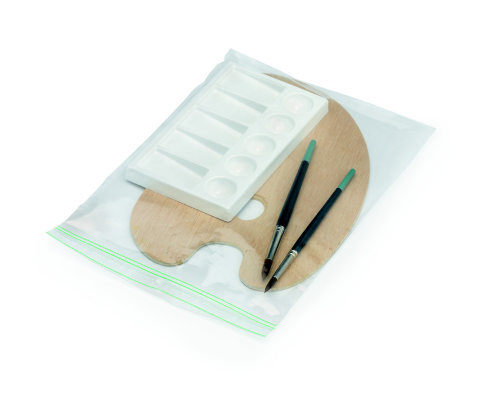 RAJA Sachet plastique recycl  fermeture Zip - 23 x 32 cm - Epaisseur 60 microns - Transparent - Carton de 1000
