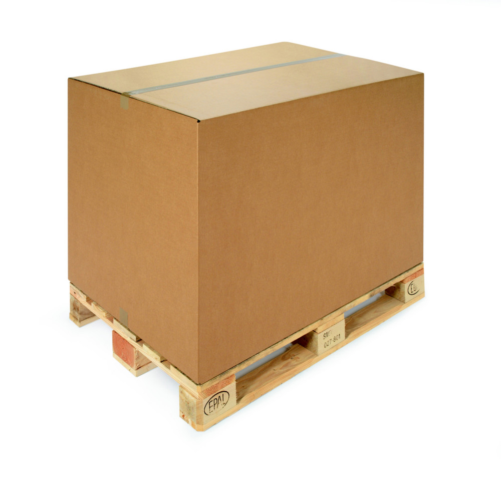 RAJA Caisse amricaine carton double cannelure - L.118 x l.78 x H.80 cm - Kraft brun