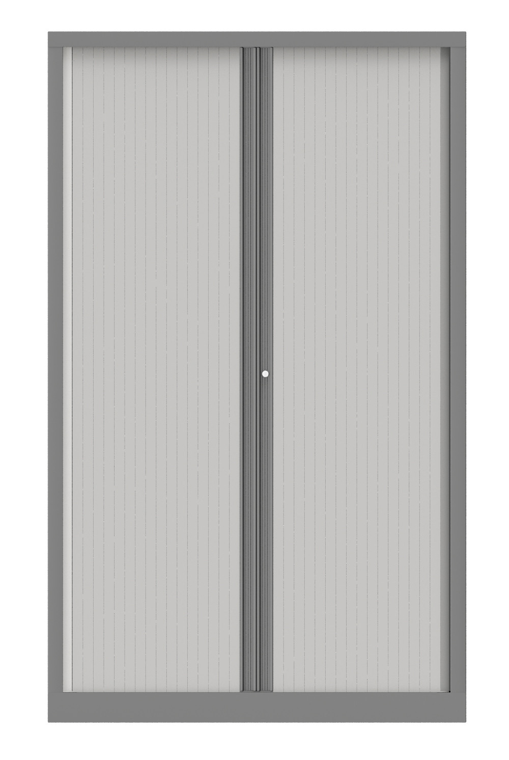 Armoire+à+rideaux+metal+Confort++H.198+x+L.120+cm+-+Corps+Aluminium+-+Rideaux+Blanc