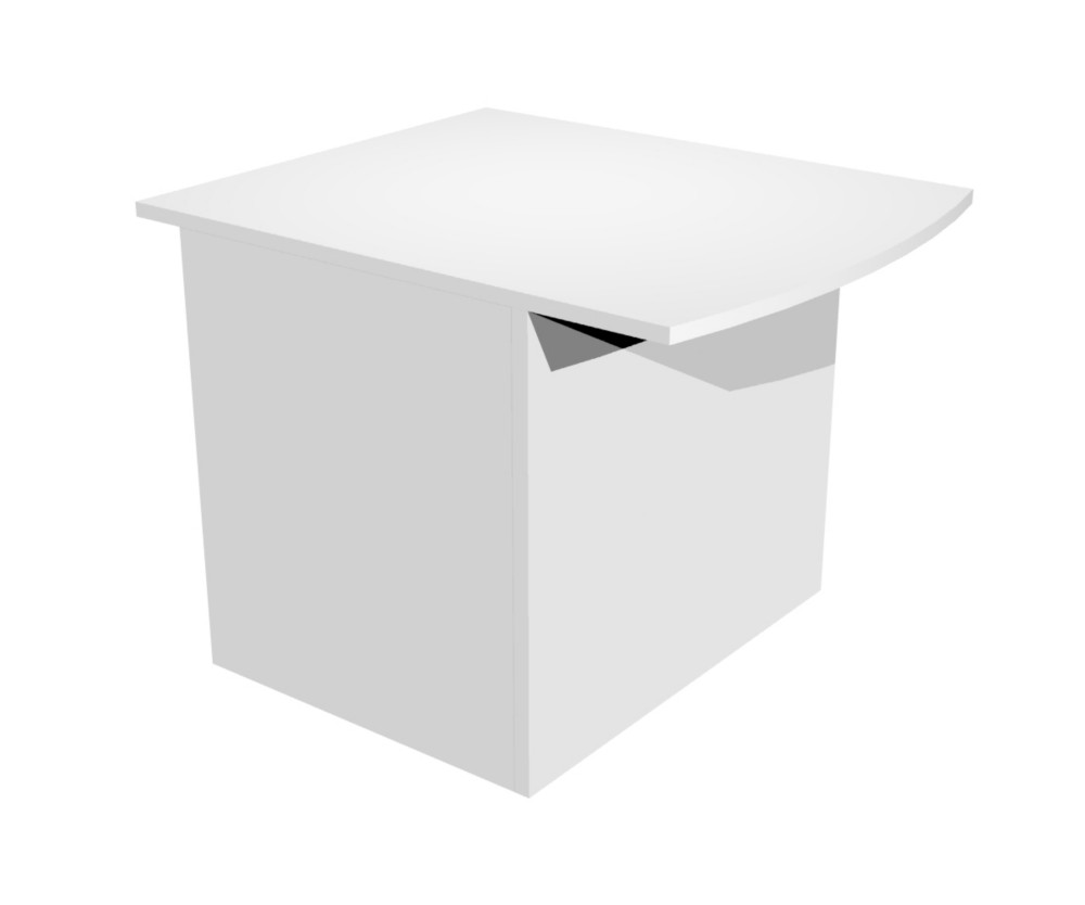 Module bas de banque d'accueil OLA - L.80 cm - Blanc