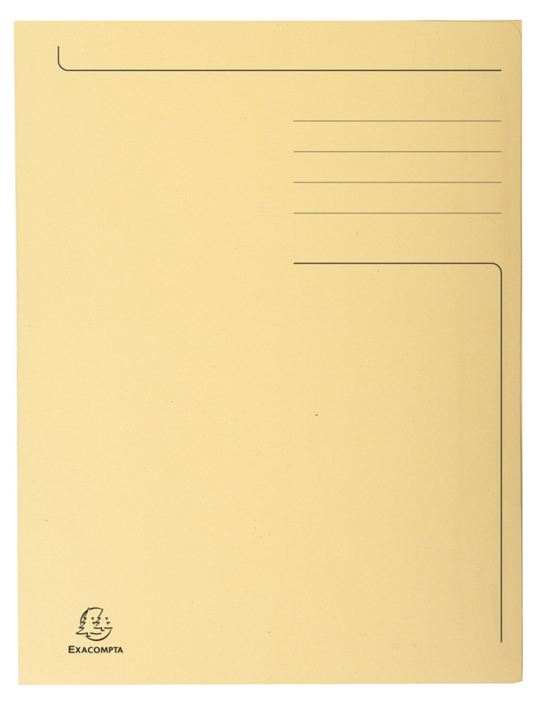 Exacompta Forever, chemise  3rabats, pr-imprime, 280g/m, A4, beige