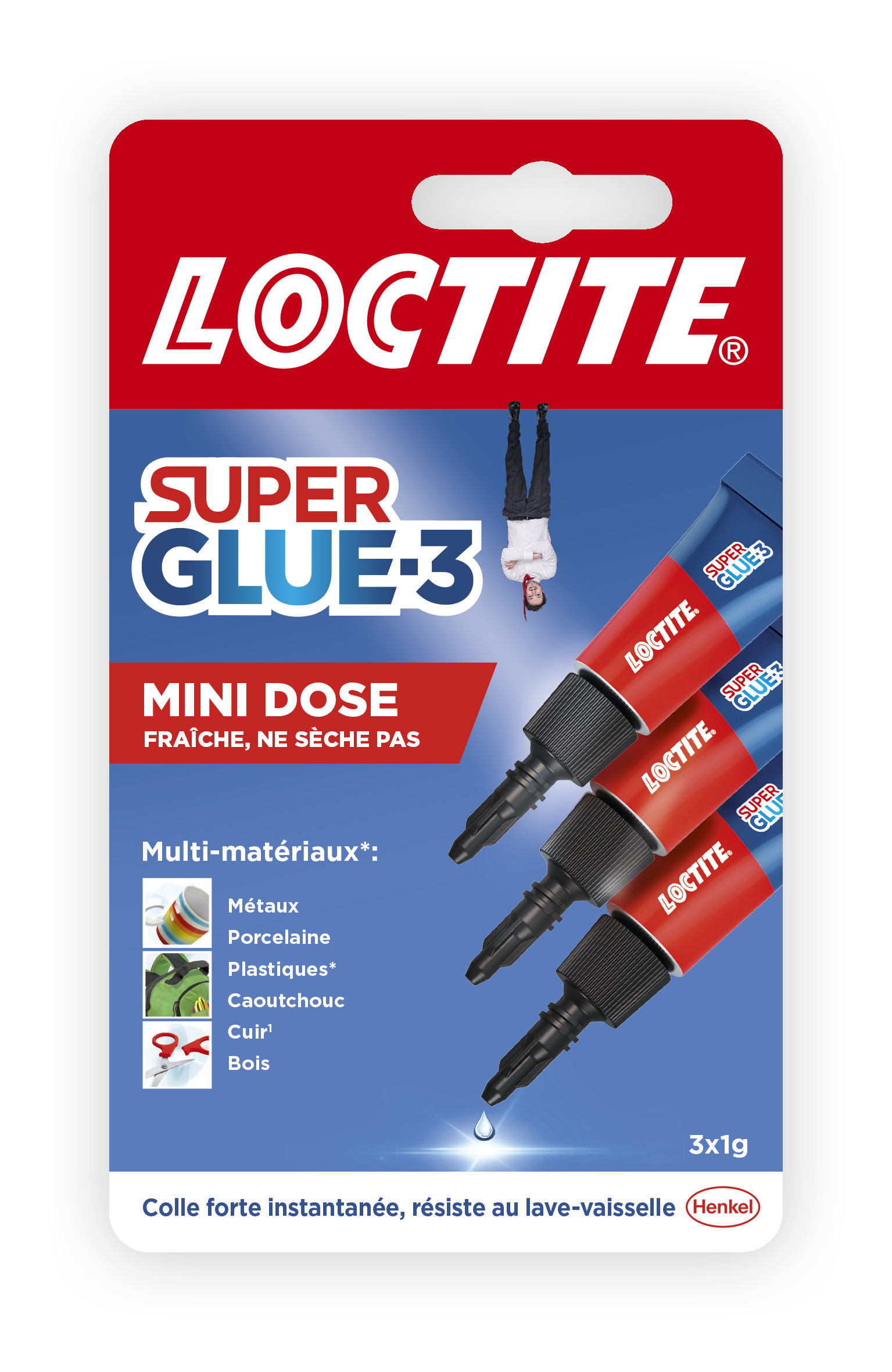 Loctite Colle liquide extra-forte Super Glue 3 - 3 tubes 1g