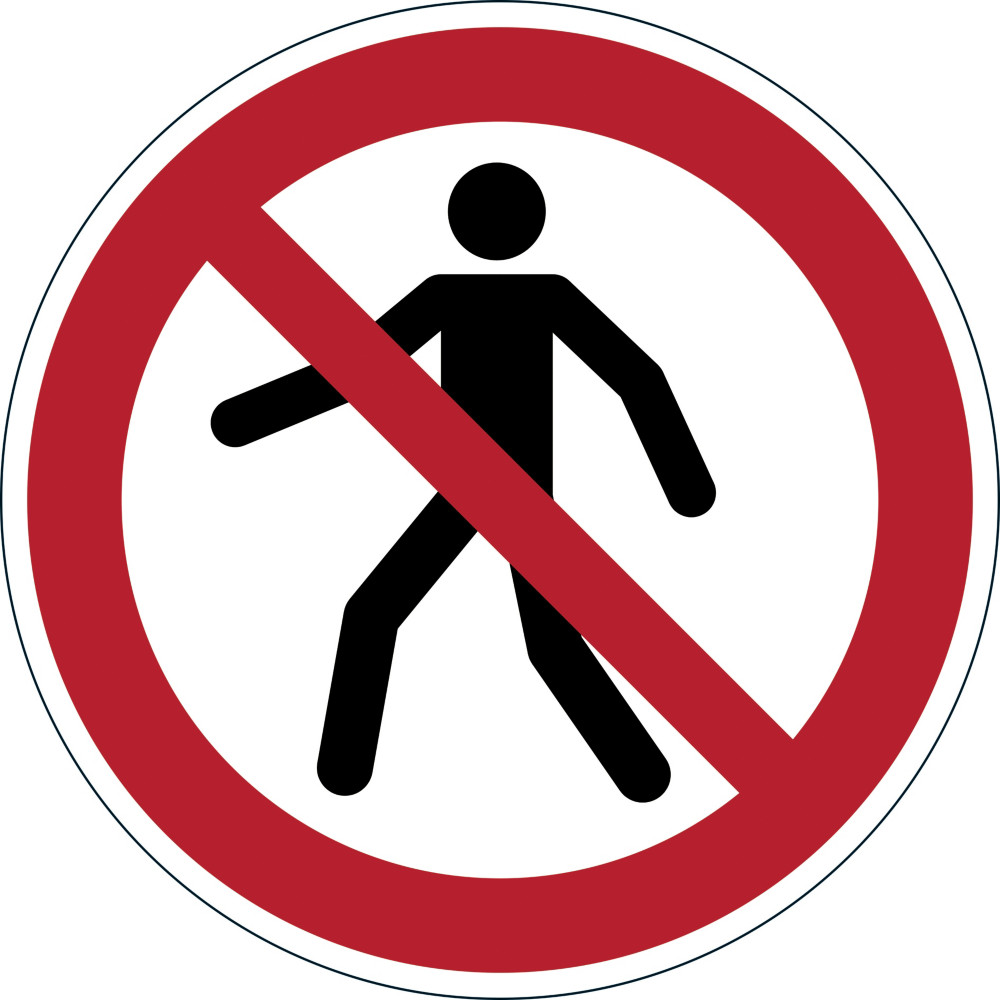 Durable Pictogramme de signalisation au sol permanent - Interdit aux pitons - Diamtre 43 cm