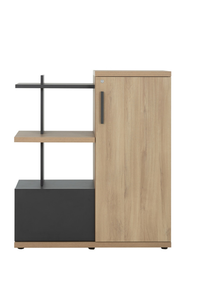 Meuble de rangement compact Osiris - L.108 x P.45 x H.123 cm - Chne Bocage