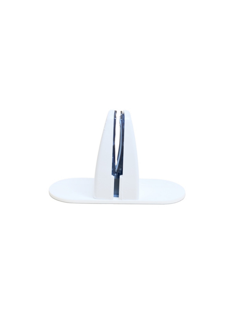Alba Pinces de fixation  poser ou  coller pour panneau, cloison ou vitre de sparation  Blanc - Lot de 2