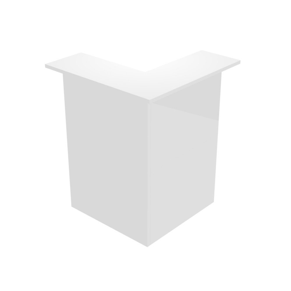 Angle 90 pour banque d'accueil OLA - L.76 cm - Blanc