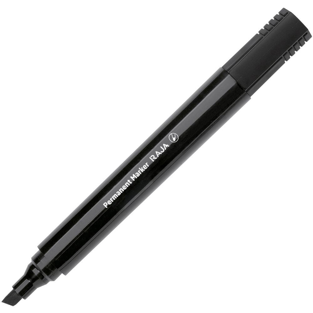 RAJA Marqueur permanent Pointe biseaute 1,5 - 3 mm, Noir