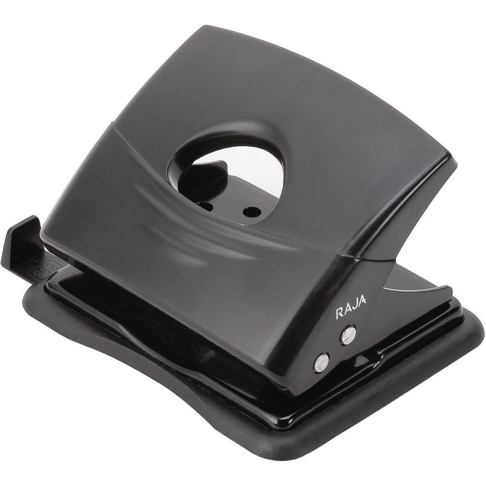 RAJA Perforateur de bureau 2 trous tout mtal capacit 18 feuilles - Noir