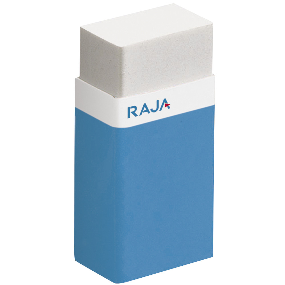 RAJA Mini gomme plastique blanche