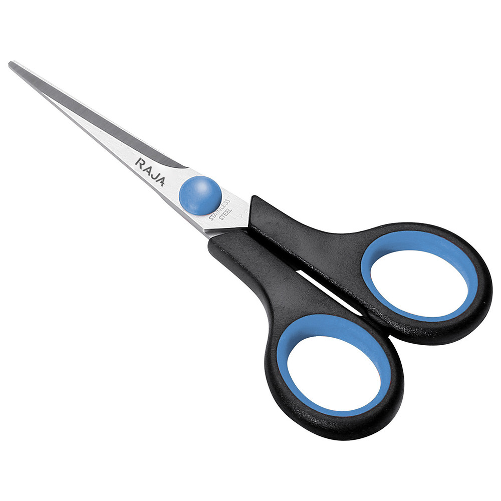 RAJA Ciseaux ambidextres Softgrip bouts pointus longueur 14 cm