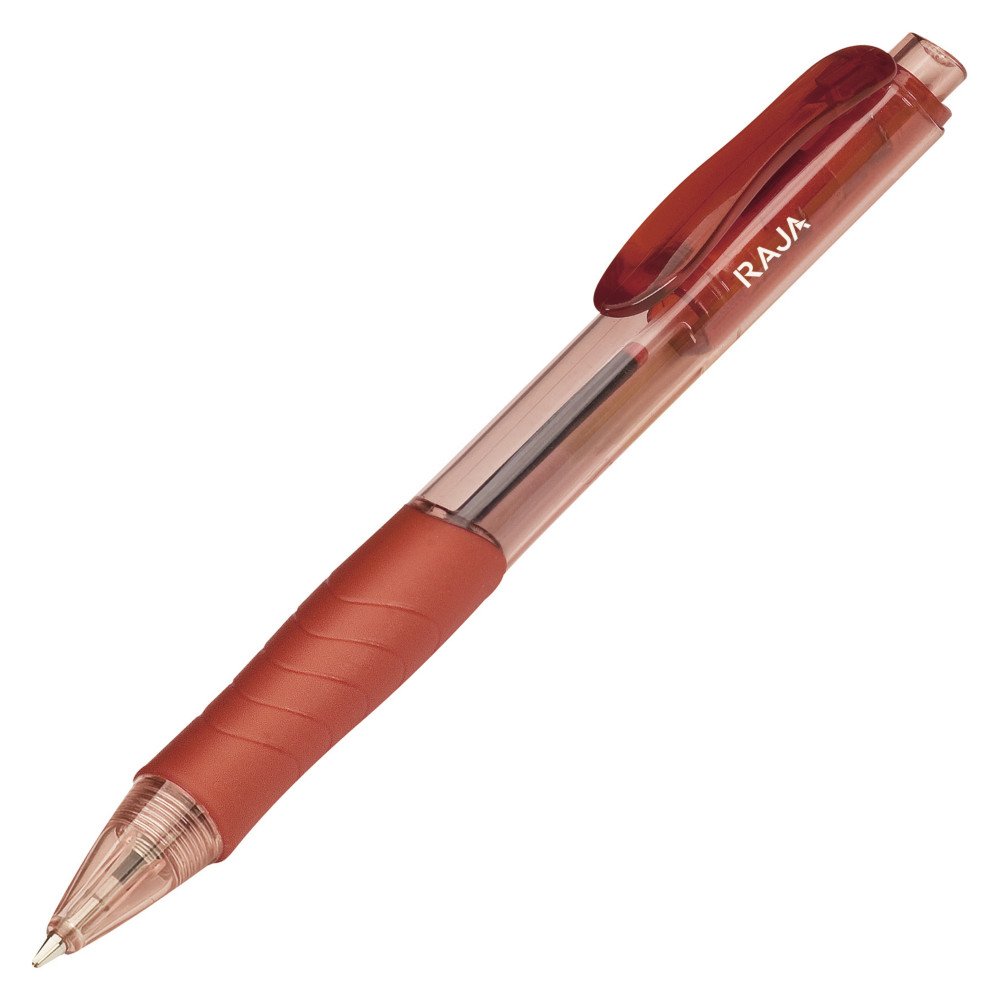 RAJA Grip RT - Stylo bille rtractable avec grip - Pointe moyenne 0,7 mm - Rouge