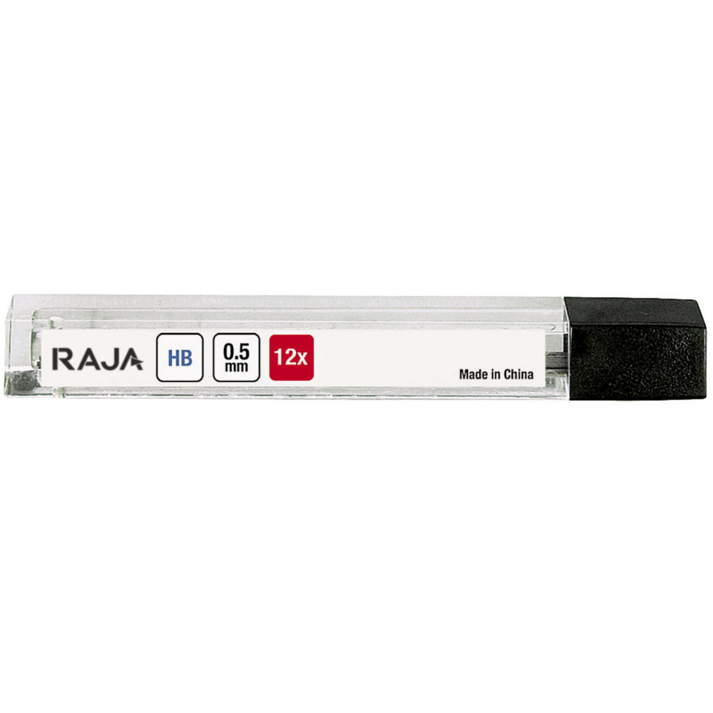 RAJA Mines HB de 0,5 mm pour porte-mines - Etui de 12
