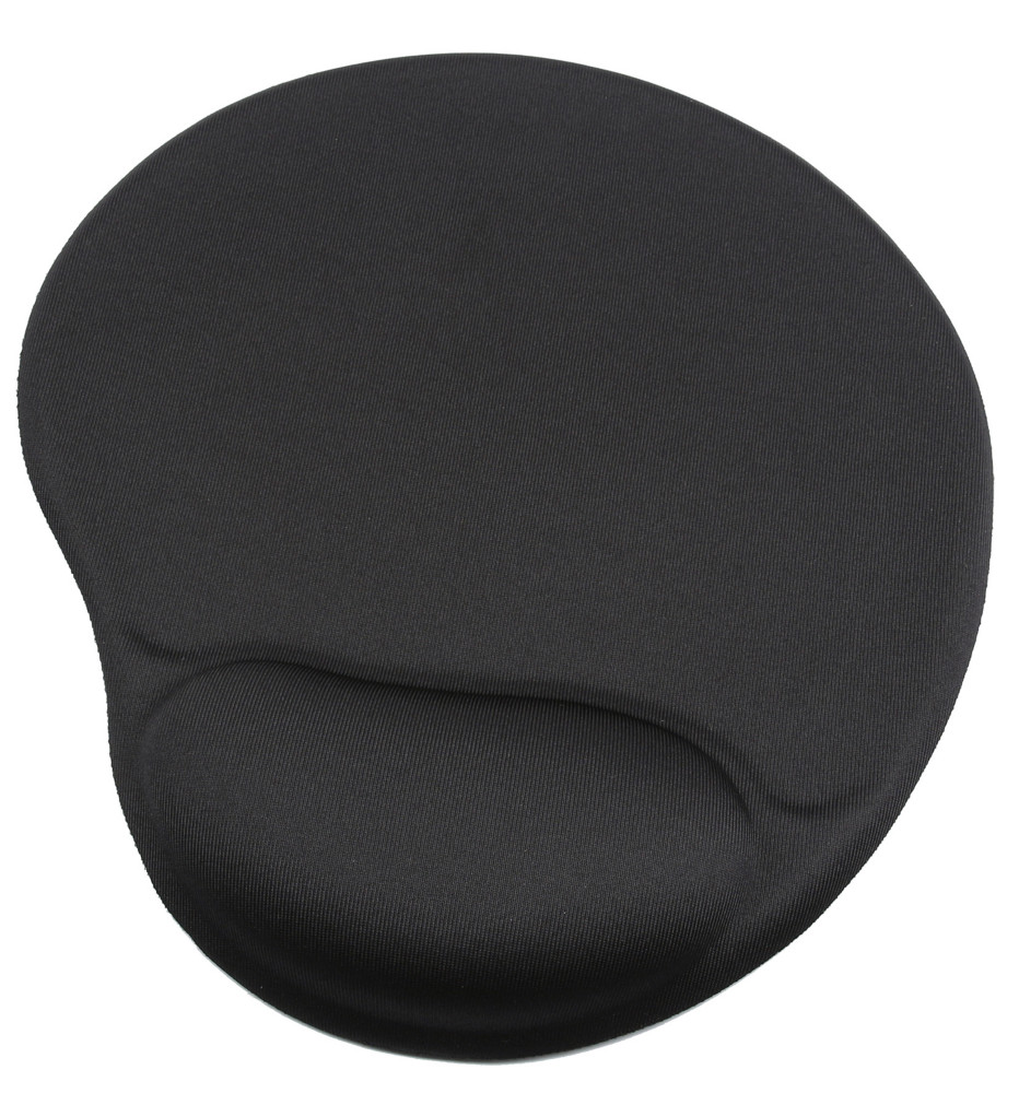 RAJA Tapis de souris ergonomique avec repose poignet  mmoire de forme - Noir