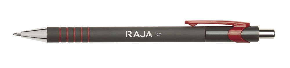 RAJA Confort RT - Stylo bille rtractable pointe moyenne 0,7 mm - Rouge