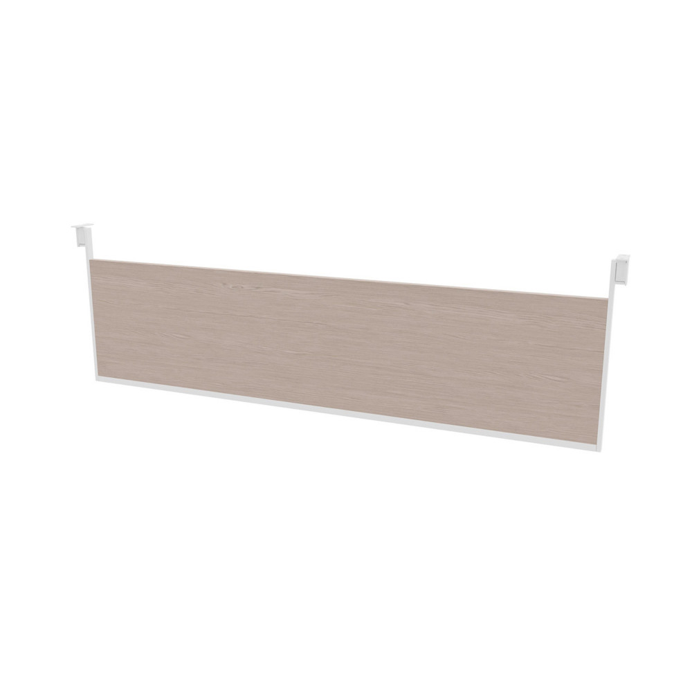 Voile de fond pour bureau Arold  L. 180 cm - Orme gris support blanc
