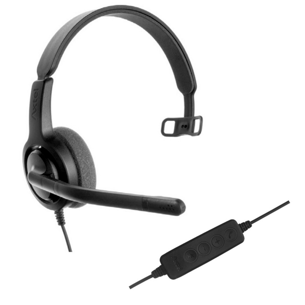 Axtel Voice UC28 HD Mono NC - Casque filaire USB - Noir