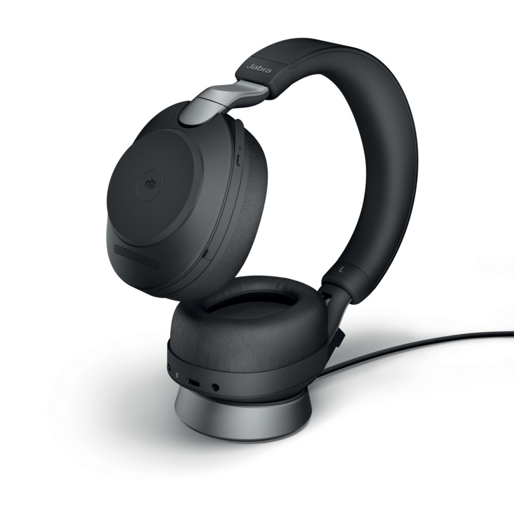 Jabra Evolve2 85 MS Duo Casque sans fil Bluetooth + Dongle USB-A + Station de charge