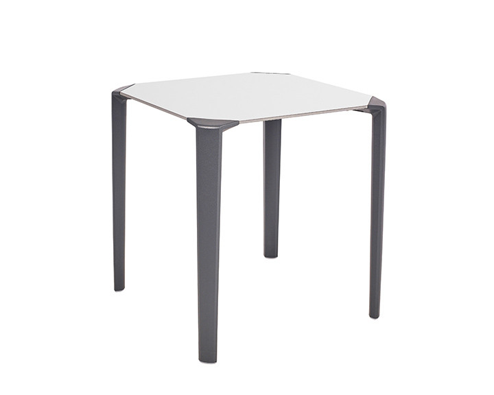 One Table empilable de restauration carre 70 x 70 cm Usage extrieur - Blanc/Anthracite