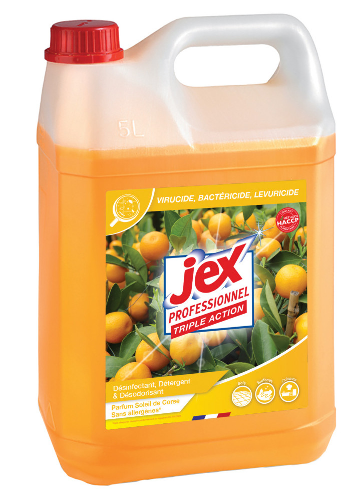 Jex Professionnel Triple action Nettoyant multi-usages dsinfectant - Soleil de Corse - Bidon 5L