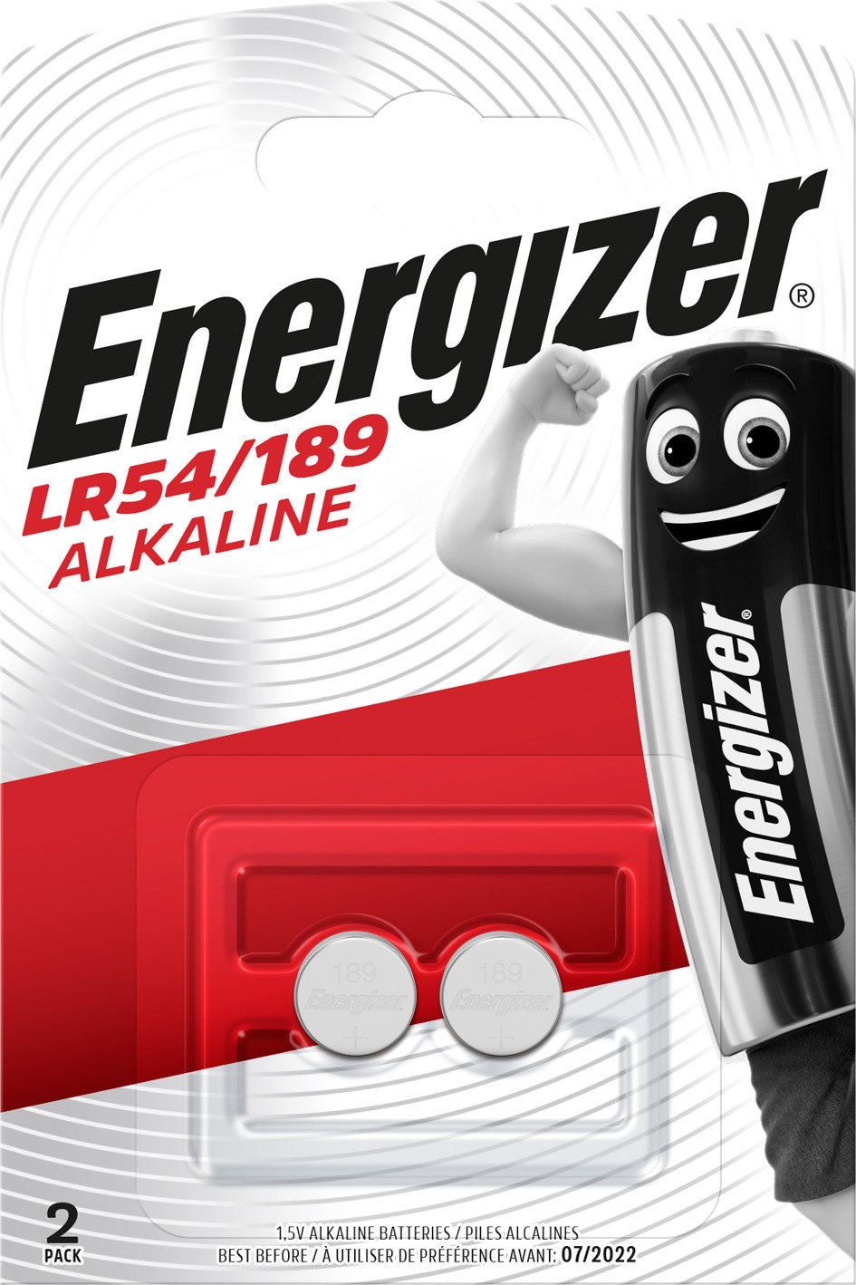 Energizer Pile bouton LR54 / 189 - Lot de 2