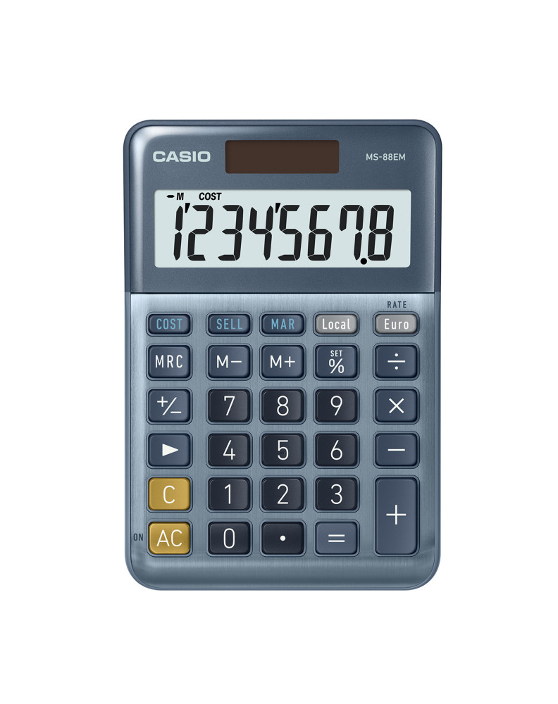 Casio MS-88EM Calculatrice de bureau solaire - 8 chiffres