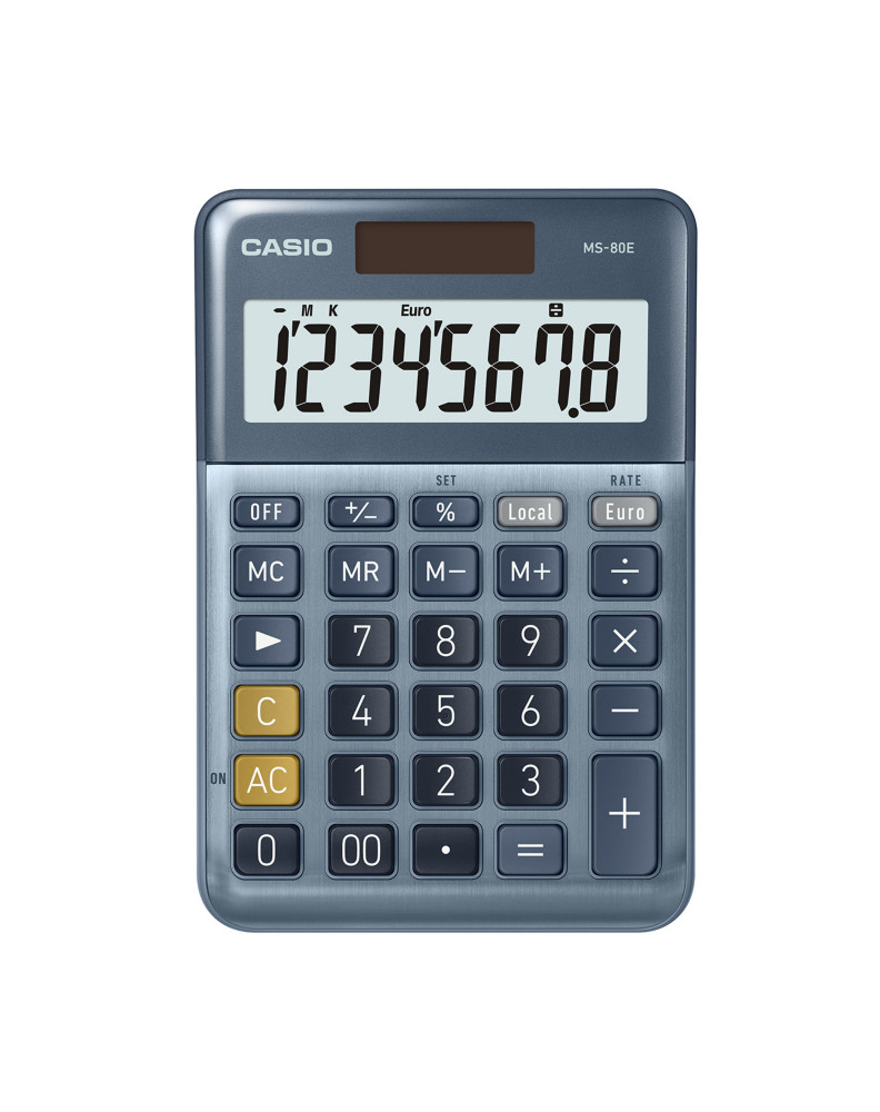 Casio Calculatrice de bureau MS-80EM solaire - 8 chiffres